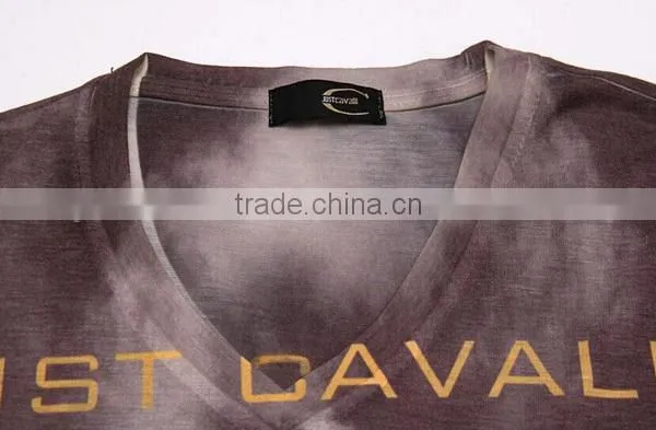 V Neck 3D Printed T-Shirt Men Brand Cotton Mens T Shirts Fashion 2016 Tops Teen Men's Clothing photo-3