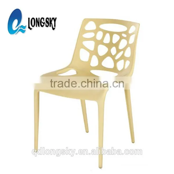 LS-4020A Hot Sale Modern Designer Outdoor Stackable pp Plastic Dining Chair Price photo-4