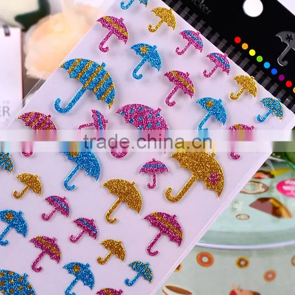 Die-cut Different Shape Sticker Custom Glittle / Pvc Sticker Cheap Children Carton Sticker for Decoration photo-2