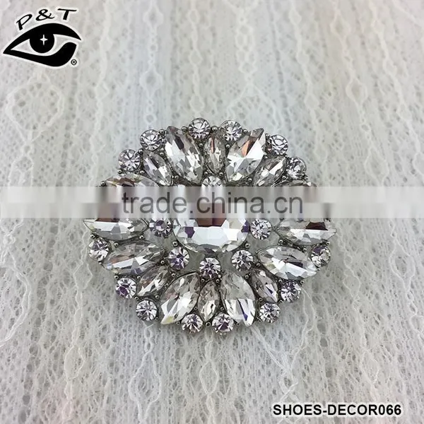 Round Shape Crystal Ornament Shoe Clips For Heels photo-2