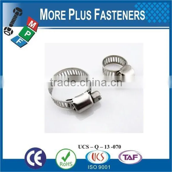 Made in Taiwan Stainless Steel Strong Stainless Steel Hose Clamps Flexible Hose Clamp Amercian Type photo-5