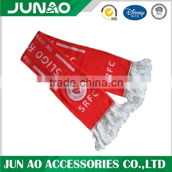 Fashionable Personalized Acrylic Knitted Football Fan Scarf photo-6