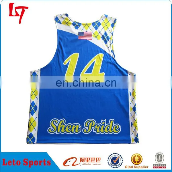 Unisex Mesh Wicking Lacrosse Jersey&Pinnie/Sublimation Lacrosse Reversible Jerseys/Reversible Lacrosse Mesh Pinnies photo-5