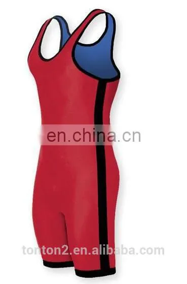 Men's OEM Custom Sportswear Cheap Sublimated Wrestling Singlets photo-3