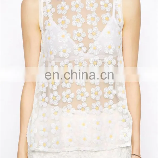 Hottest Sequin Daisy Top Clothing/ Sequin Daisy Clothing for Women photo-3