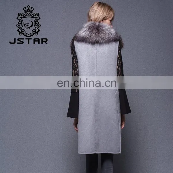 Cheap Price Wool Women Winter Cashmere Coat Ladies Long Vest Design photo-6