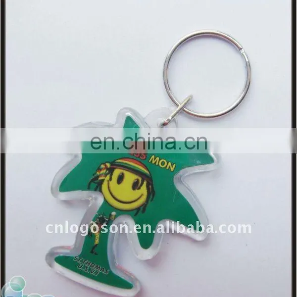 Cheap Photo Holder Flower Funny Plastic Key Chain Promotion