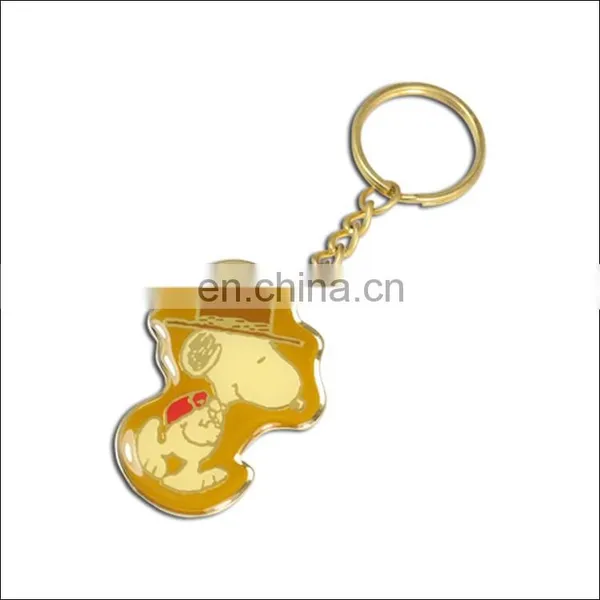 Custom Metal Metal Keychain Epoxy Printed Cartoon Dog Keyring Wholesale photo-2