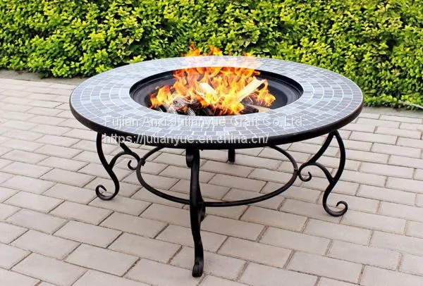 Outdoor Metal Brazier Square Table Firepit Garden Patio Heater/BBQ/Ice Pit With Waterproof Cover (Fire Pit & Grill) photo-4