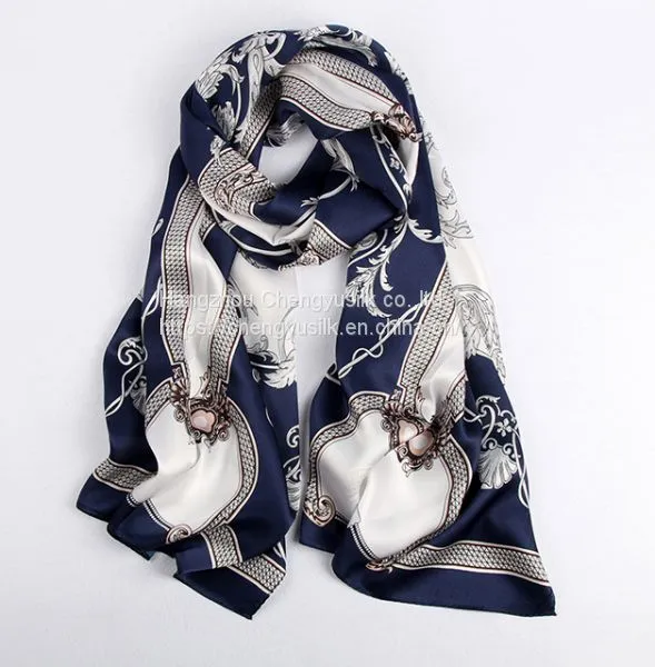 90*90 Head Scarf Digital Printing Square Women Scarf Hijab Headscarf