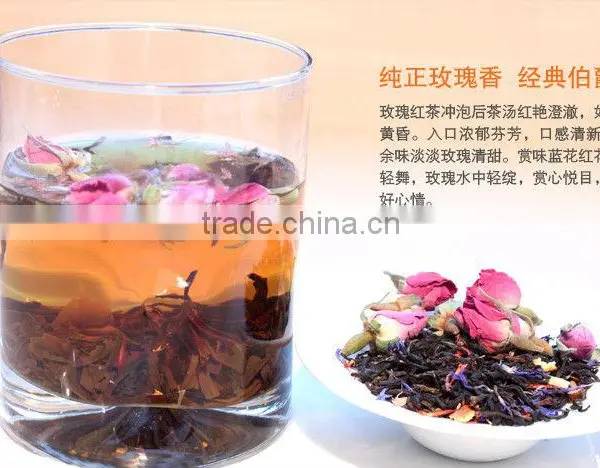 Rose Black Tea,Rose and Black Tea Mixed,Rose Flower Tea photo-2