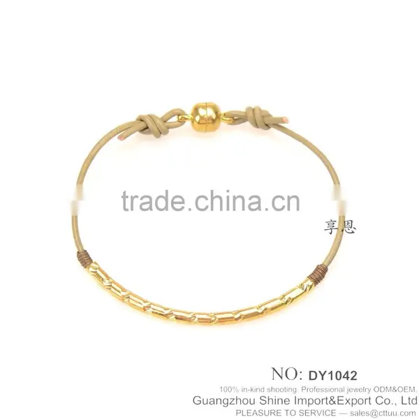 Leather String Bracelet Gold Plated Jewelry for Girls Jewelry photo-6