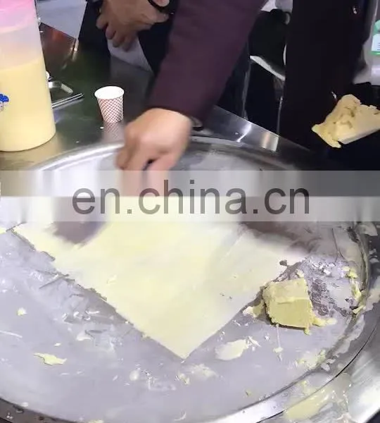 Stainless Steel Single Round Pan Thai Fired Ice Cream Machine