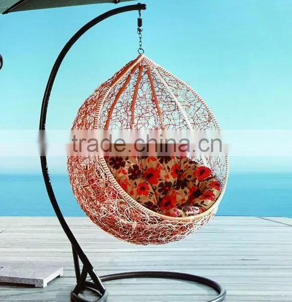 Modern UV Resistant and Waterproof Outdoor Furniture and Wood Material PE Rattan Swing Chair PRC14845 photo-3