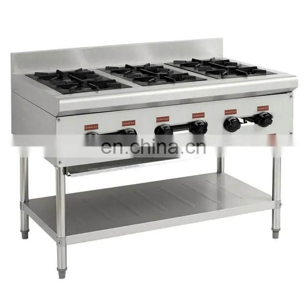 Stainless Steel Table Top Range 6 Burners /industrial 6 Burner Gas Cooker photo-4