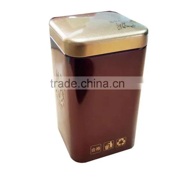 Food Grade Chinese Square Metal Tea and Coffee Box Tin Container photo-2