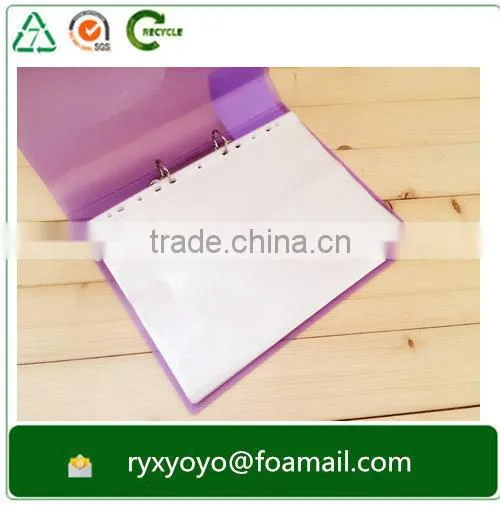 Factory Clear Transparent Hard Plastic 40D 2 Ring Clip Clear File Folder photo-4