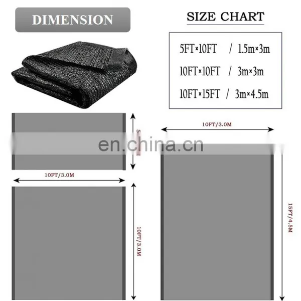 100% New HDPE UV Greenhouse Black UV Sun Shading Net photo-3
