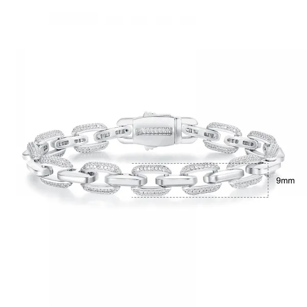 18K Plated Cuban Bracelet 5A Grade Zircon Simple Luxury Jewelry For Girlfriends Lovers Christmas Valentine Birthday Gift photo-3
