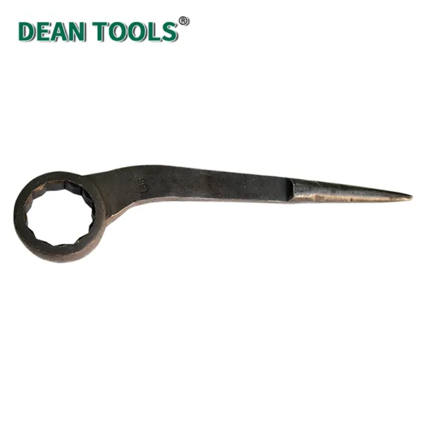 Bent Handle Podger Ring Wrench, 19mm Hex Opening, 200mm Overall Length, Drop Forged and Quenched Tempered photo-5