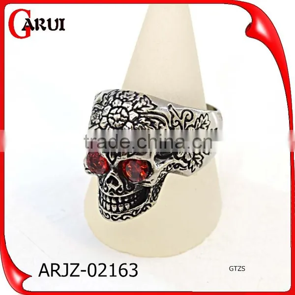Shinny Stainless Steel Wholesale Skull Rings Men Ring Model Custom Logo photo-3