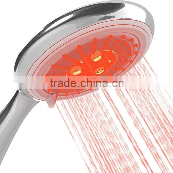 High Fashion Red Green Blue 3 Color Change Flexible LED Shower Head photo-3