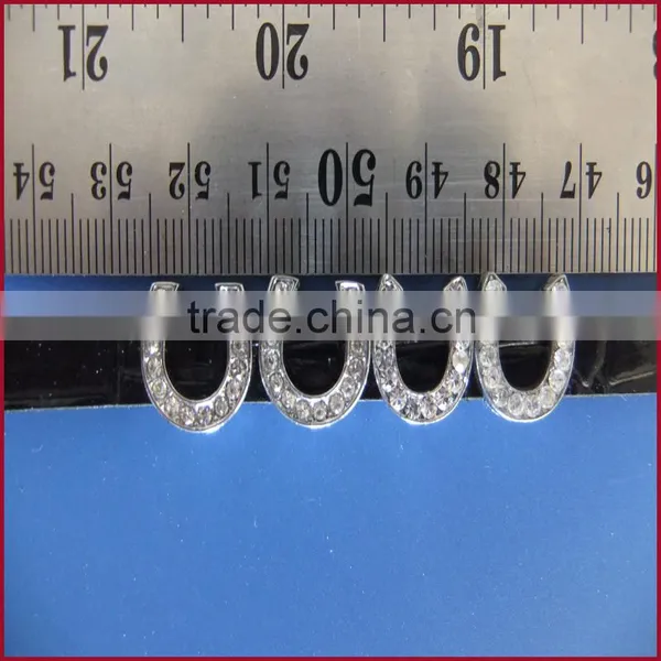 10mm Slide Horseshoe Charm,the Metal Horseshoe,diamond Horseshoe Charm photo-6