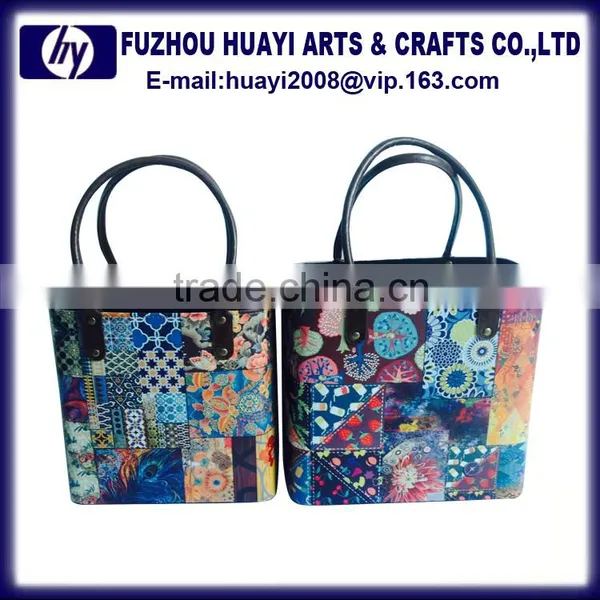 New Design Mini Gift Basket of Empty Customize pu Leather Basket for Gift photo-3