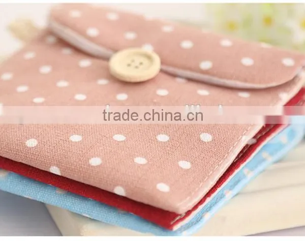Nice Dots Ladies Cotton Sanitary Napkin Bag photo-3