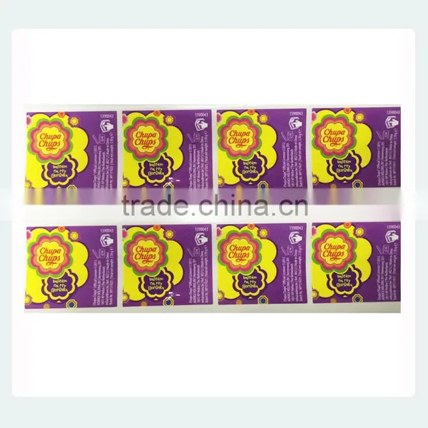 Delicate Printed Lollipop Sticker Label