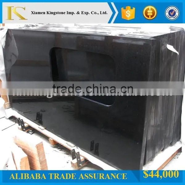 Absolute Black Granite Vanity Top for Bathroom photo-3