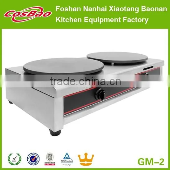 Commercial Double Heads Electric Crepe Maker Pancake Machine With CE Approval 400mm Plates photo-3