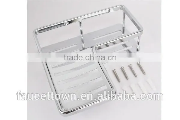 Stainless Steel L Shape Bathroom Corner Wall Shelf for Hotel and Home photo-6