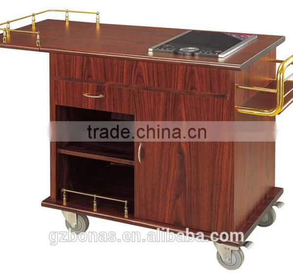 Hot Sale Wood Kitchen Commercial Flambe Trolley photo-5