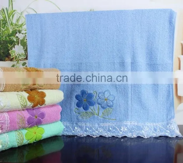 100% Cotton Luxury Decorative Border Cotton Bath Towel photo-2