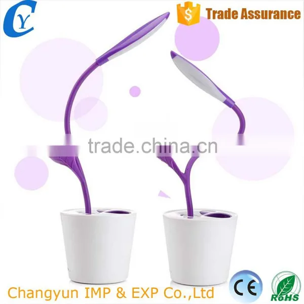 Rechargeable 18650 Creative Touch LED Table Lamp Sapling Shape Learning Eye-Protection Lamp photo-2