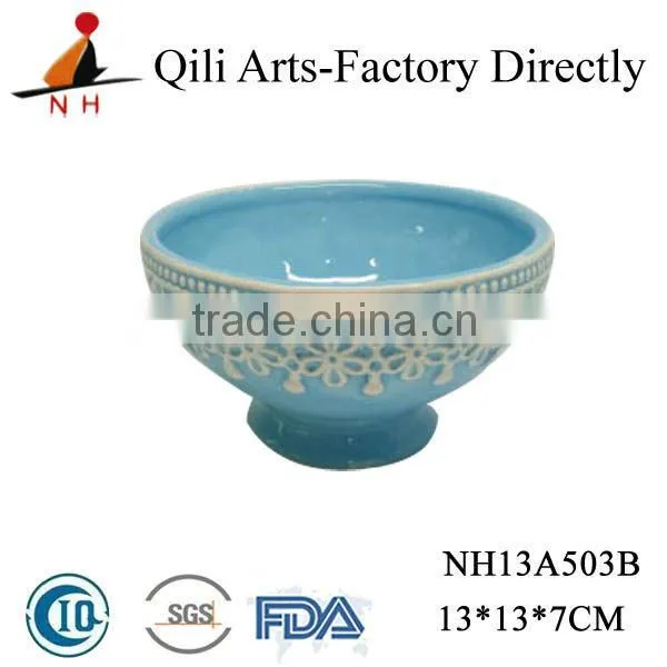 Unique Decorative Ceramic Fruit Bowl Round Salad Bowl photo-6
