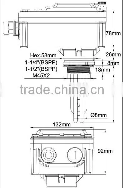 Type 9STB, Immersion Heaters With 182mm x 130mm x 120mm Plastic Enclosure photo-2
