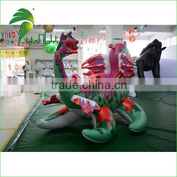 Latest Attractive Printing Design Replica Inflatable Cartoon Colorful Sea Dragon Toy photo-4