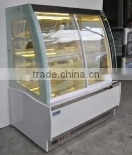3 Layers Front Open Sliding Door Display Cake Refrigerated Showcase, Cake Showcase, Guangzhou Manufacturer photo-4