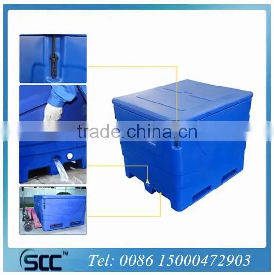 1000L Plastic Fishing Cooler Box With Imported LLDPE Material by Rotomolding photo-3
