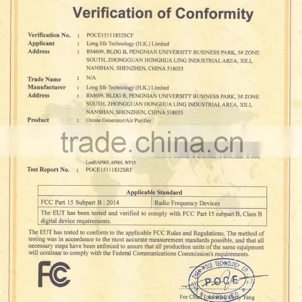 High Sensitivity LF-1200 Air and Water Disinfector/ozone Air Fresheners/ozone Sensor photo-5