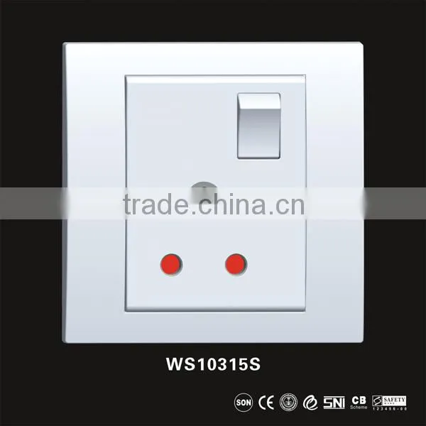 UK Type 15A Single Wall Socket and Switches, Wall Socket 220v-250V photo-2