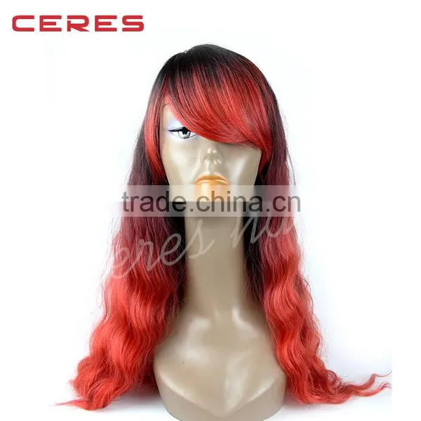 Body Wave Ombre Color Synthetic Full Lace Hair Wig photo-2