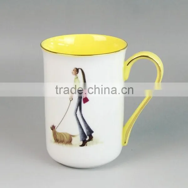 Ceramic Yellow Mug, Paintable Ceramics Mug, 200ml Mug