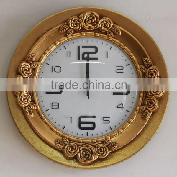 XKH112 Wholesale Round Wood Stand Clock Art Wooden Wall Clock photo-6