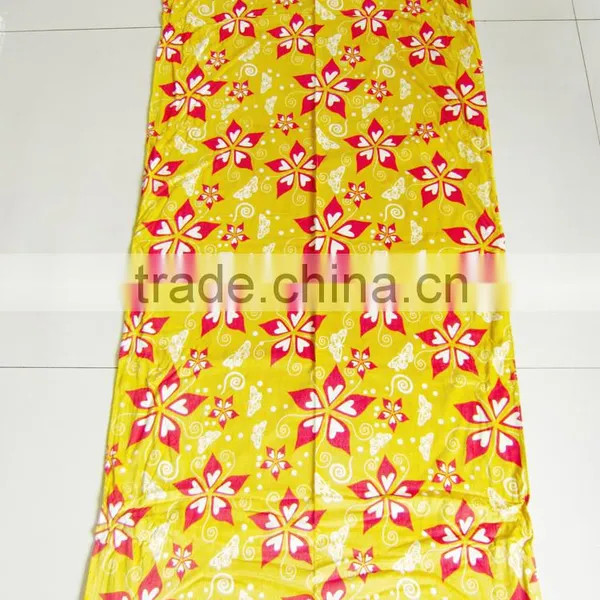 Cheap Cotton Reactive Printed Flower Beach Towel Fabric photo-2
