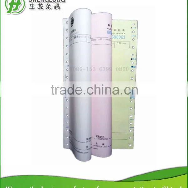(PHOTO)3 Pages Color Paper Tearing Lines Numbering Guest Check