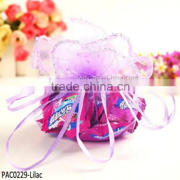 3 Sizes 100pcs Round Organza Gift Bag Small Drawstring Organza Bag Mini Wedding Favor photo-2
