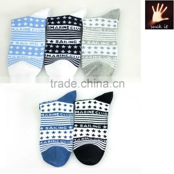 Men's Pure Cotton Star Ship Socks Hosiery Ship Sports Socks Stripped Star Socks photo-5
